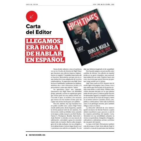 Revista Edición Inaugural High Times ES 2